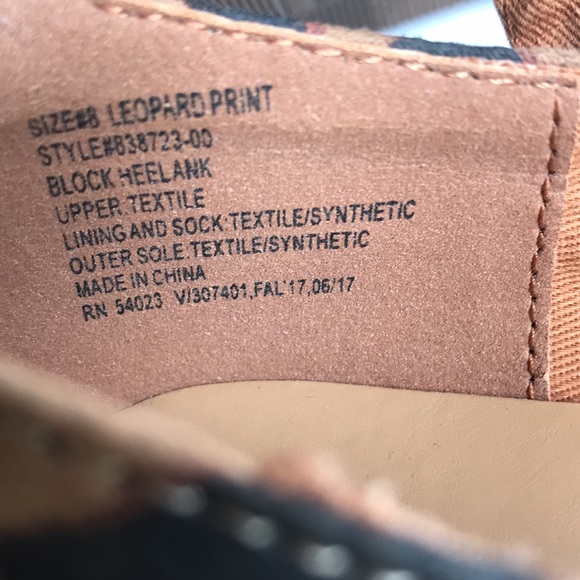 Gap Leopard Farbric Ankle Strap Ballet Flats 8 NEW - Picture 7 of 8